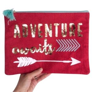 OLIVE & HILL “Adventure Awaits” Zip Pouch